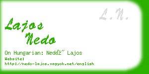 lajos nedo business card